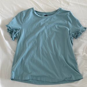 Teal Ruffle Tee